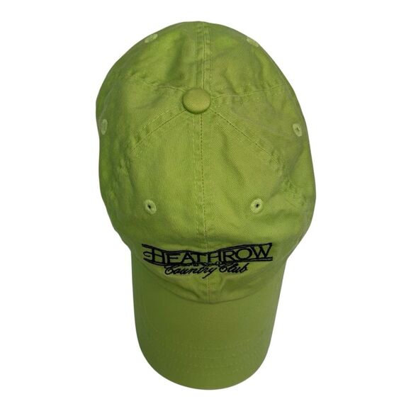 Imperial Headwear Heathrow Country Club Lime Green Baseball Cap Adjustable Strap - Picture 2 of 7